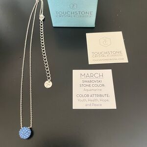 Touchstone Crystal Aquamarine Pendant Necklace